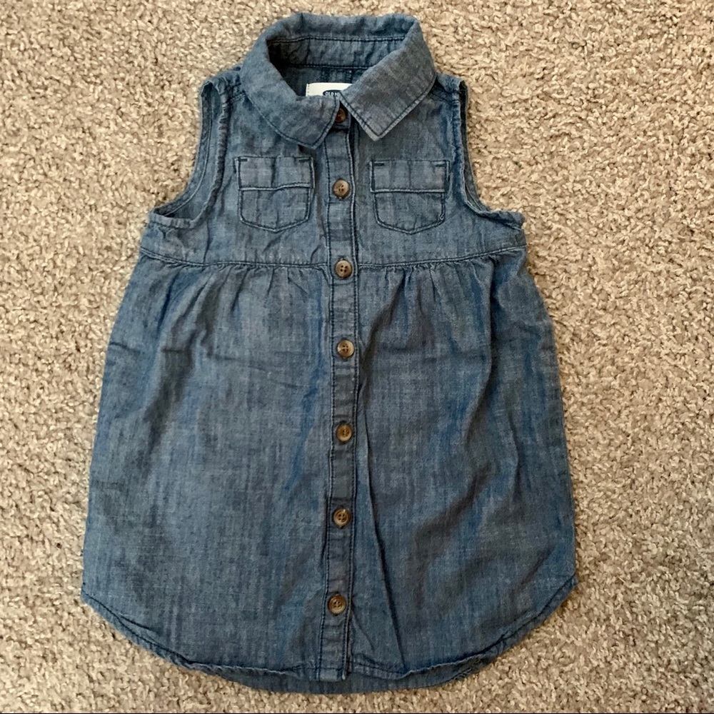 ✨Old Navy Sleeveless Denim Button Up Dress